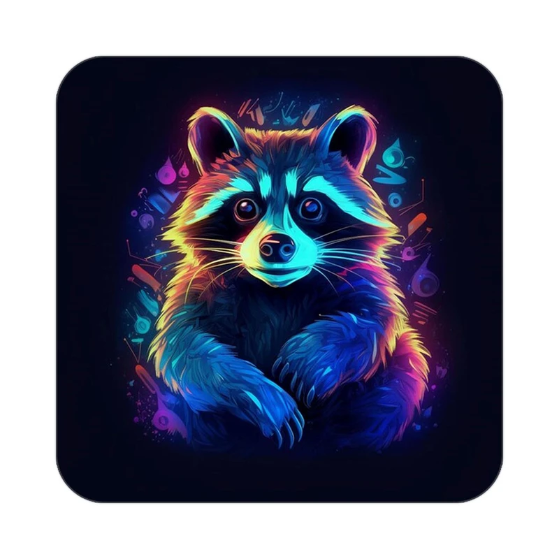 زیر لیوانی کاکتی طرح حیوانات رنگی مدل mp25650