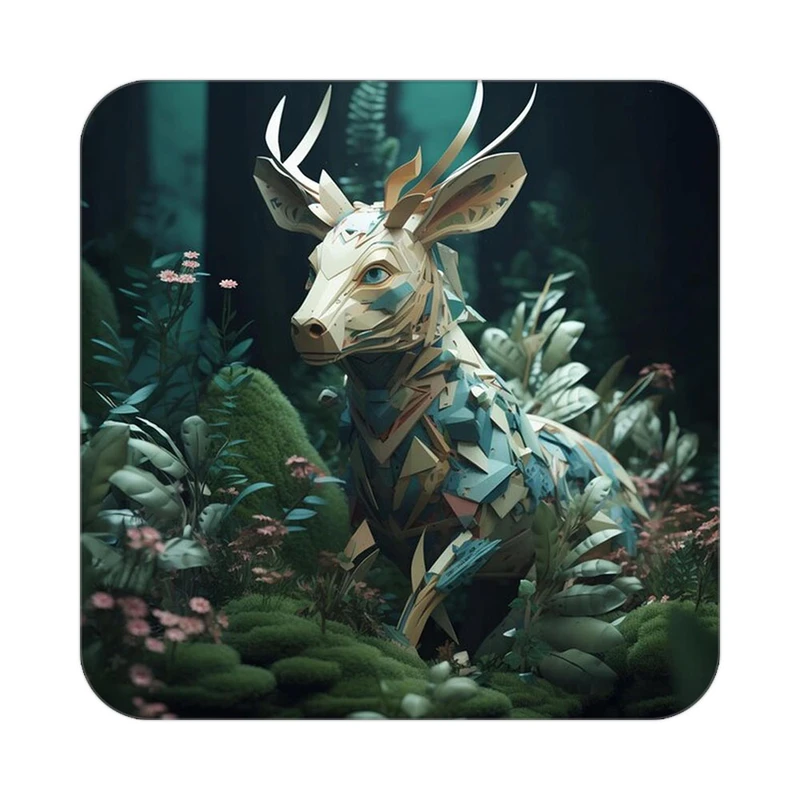 زیر لیوانی کاکتی طرح حیوانات رنگی مدل mp26642