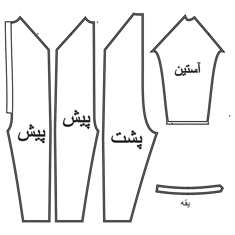 الگوی سرهمی کار متد متریک مدل 118.38 سایز 38