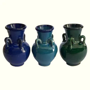 کوزه سفالی مدل چهارقفل کد KHM-33T مجموعه 3 عددی