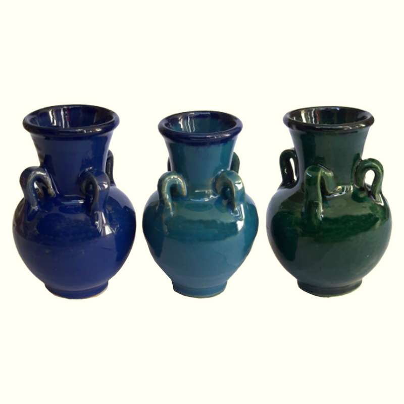 کوزه سفالی مدل چهارقفل کد KHM-33T مجموعه 3 عددی