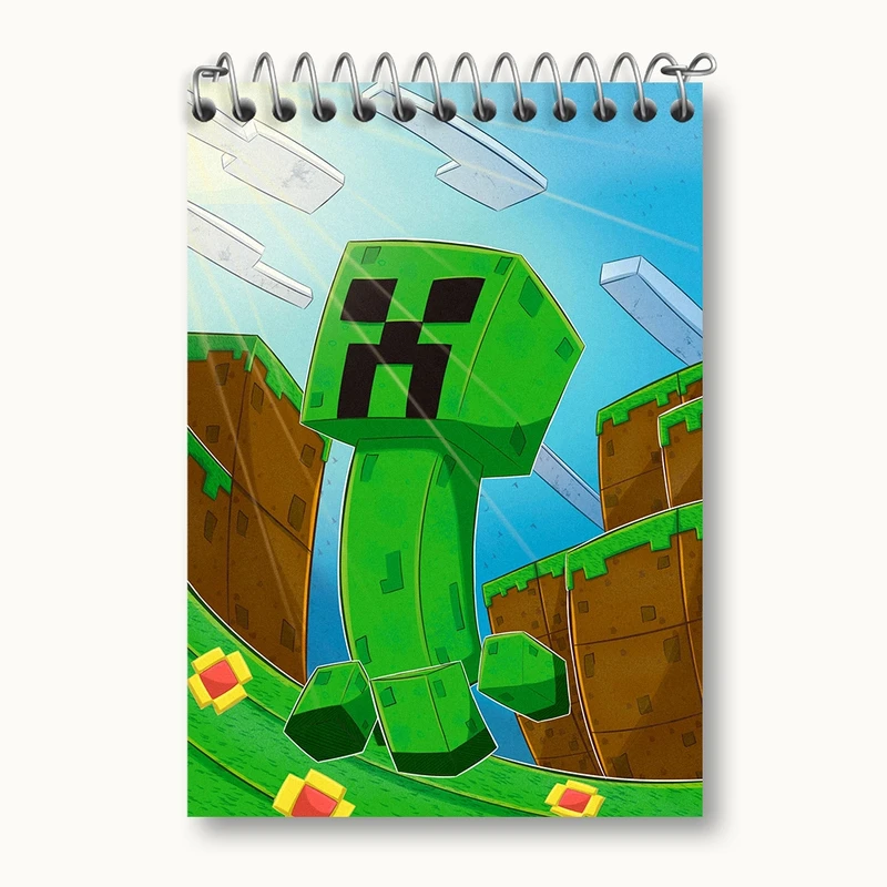 دفتر یادداشت 50 برگ خندالو مدل بازی ماینکرافت (Minecraft) کد 37010