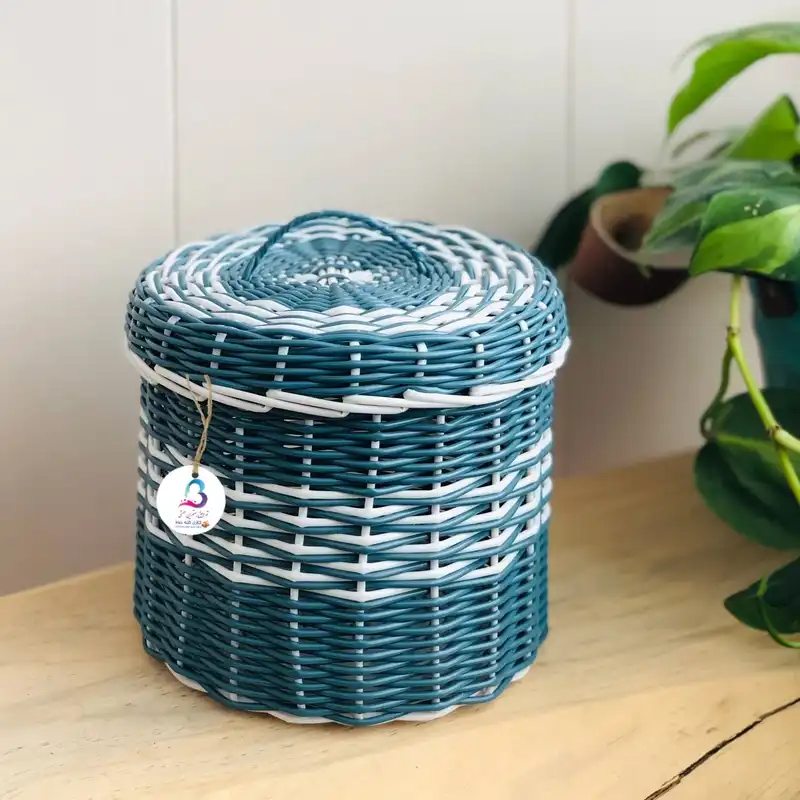 سبد حصیر بافی کلبه بلوط مدل ساغر