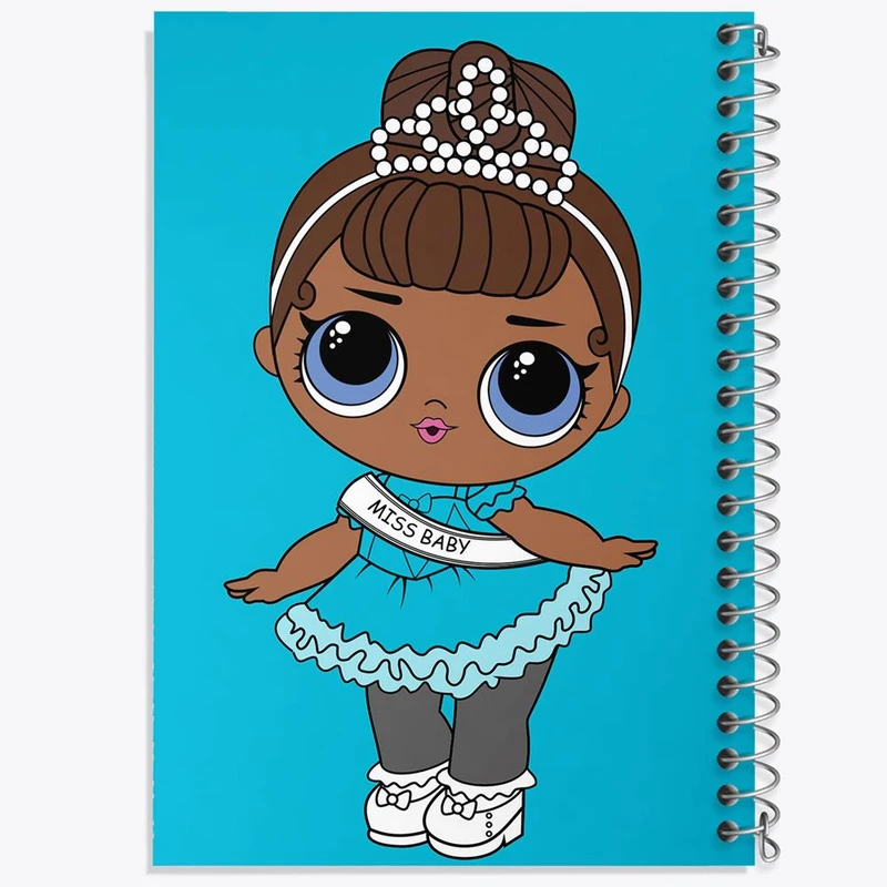 دفتر شطرنجی 50 برگ خندالو طرح عروسک ال او ال LOL کد 27873