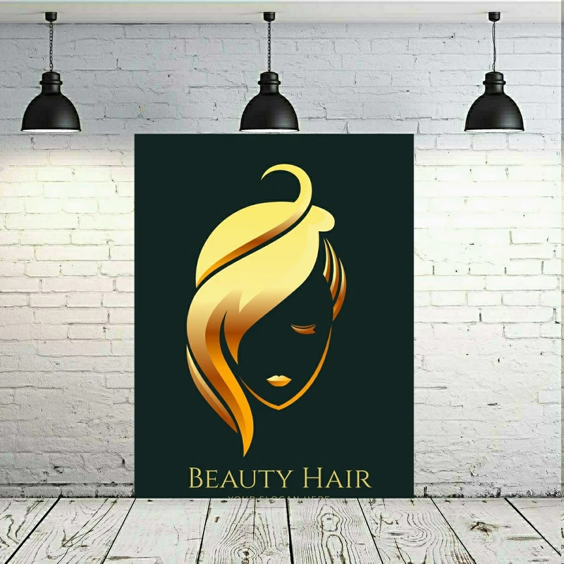 پوستر پارچه ای طرح آرایشگاه زنانه مدل لوگو ارایشگاه کد SDA1811