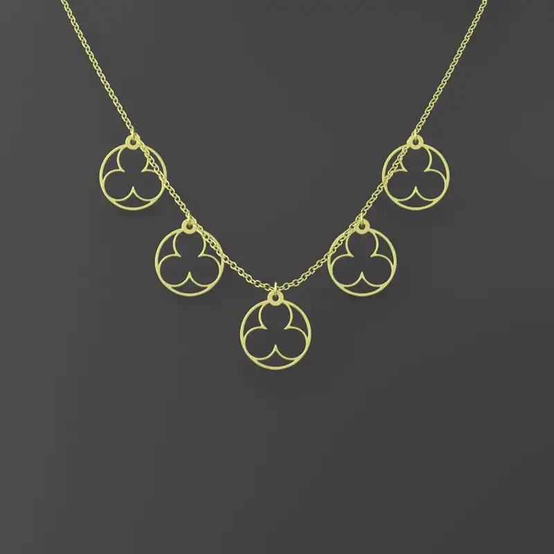 گردنبند طلا 18 عیار زنانه مدوپد مدل دایره کد RNA11854