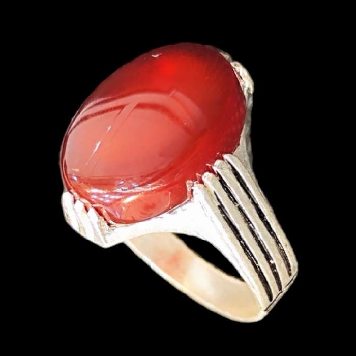 انگشتر نقره مردانه مدل سنگ عقیق رضوی کد 7400 انگشتر نقره مردانه مدل سنگ عقیق رضوی کد 7400