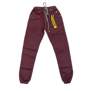 شلوار پسرانه مدل دم پا کش  رنگ زرشکی