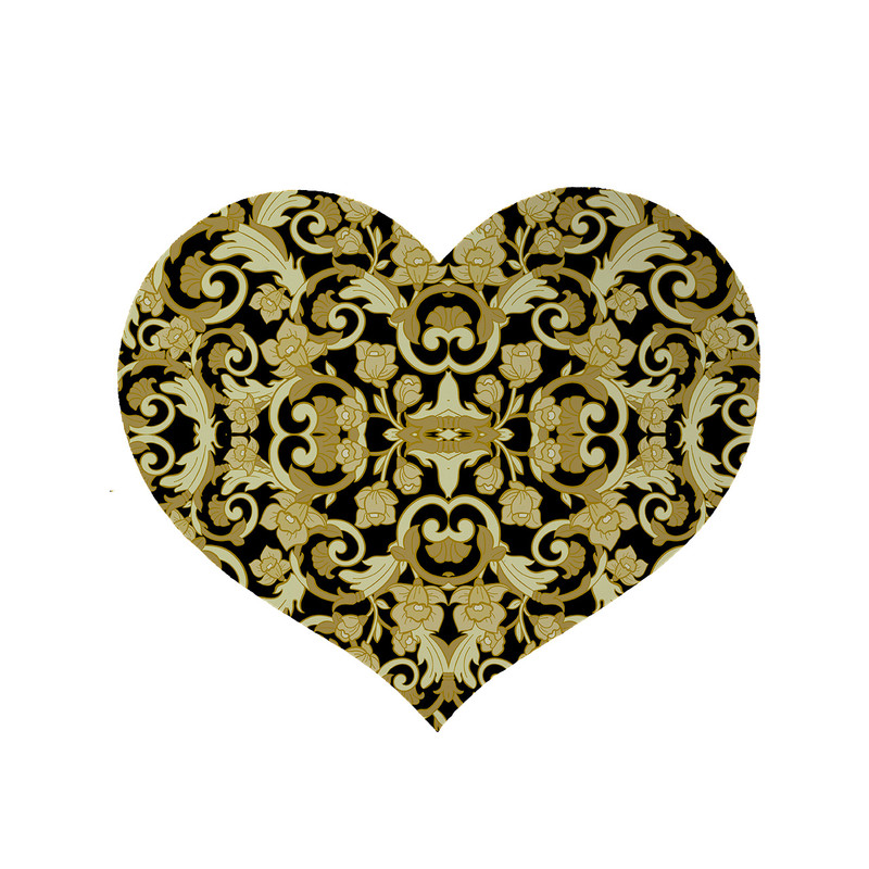 پادری مدل قلب طرح کلاسیک کد 5947 سایز 90x90 سانتی متر 