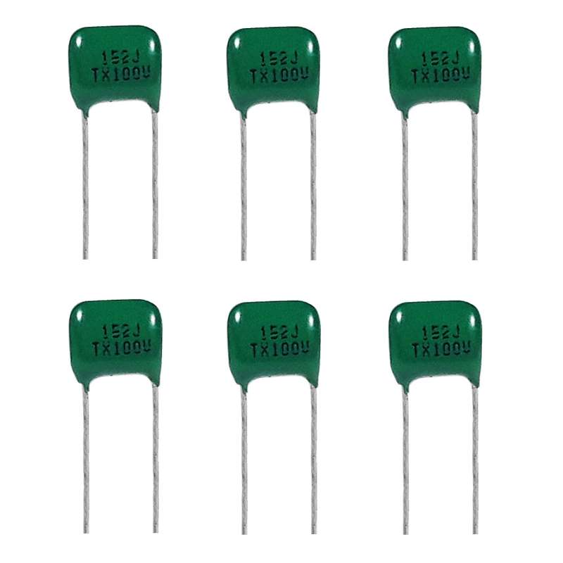 خازن 1.5 نانو فاراد مدل 100V بسته 6 عددی