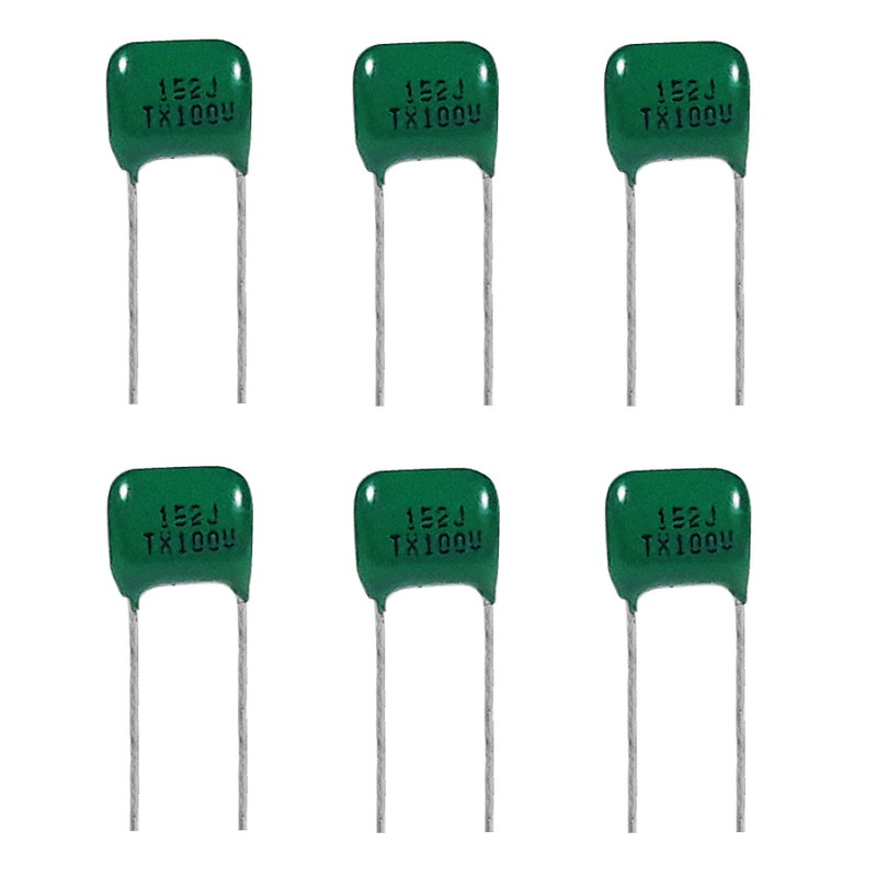 خازن 1.5 نانو فاراد مدل 100V بسته 6 عددی