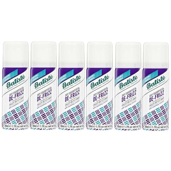 اسپری شامپو خشک باتیست مدل DE-FRIZZ حجم 50 میلی لیتر بسته 6 عددی