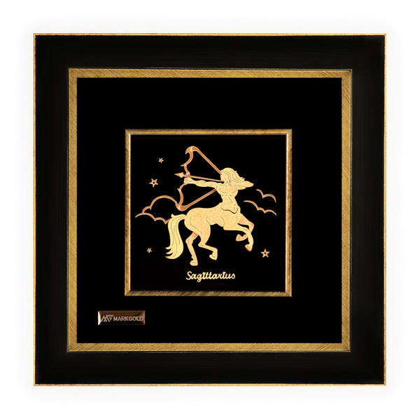 تابلو طلا کوب مارک گلد طرح نماد ماه تولد آذر کد TS3D09
