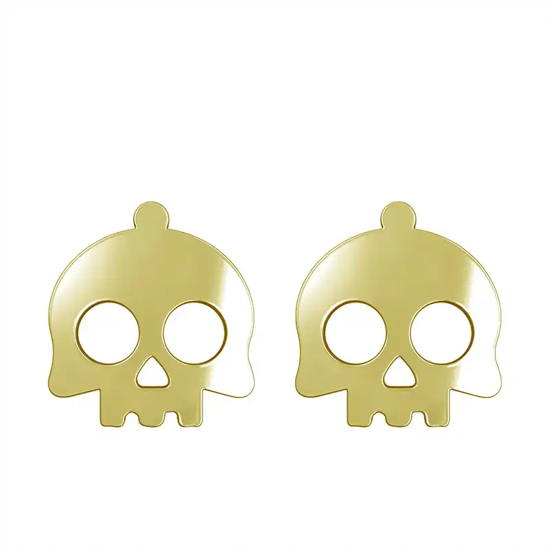 گوشواره طلا 18 عیار زنانه مدوپد مدل جمجمه کد GA1-15644