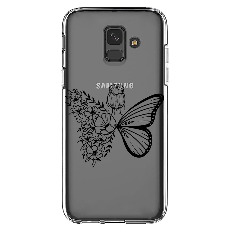 کاور مگافون طرح دختر پروانه ای مدل C53-B مناسب برای گوشی موبایل سامسونگ Galaxy A6 2018         