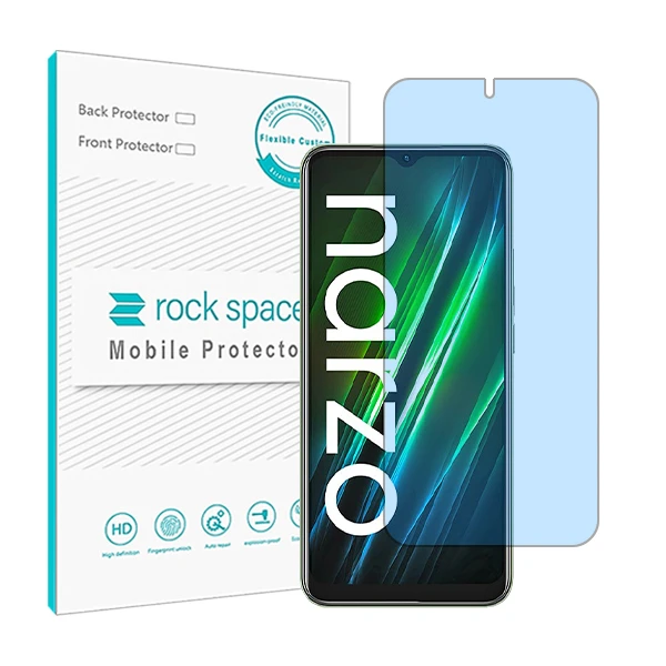 محافظ صفحه نمایش ضد اشعه آبی راک اسپیس مدل HyBLU مناسب برای گوشی موبایل ریلمی Narzo 50 5G