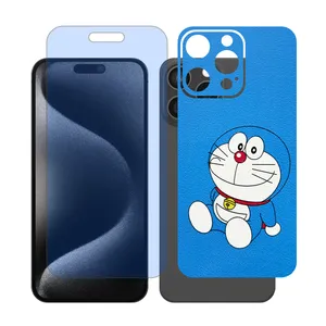 Glass Together model anti blue screen protector suitable for Apple iPhone 15 Pro Max mobile phone with cover sticker on the back of the phone