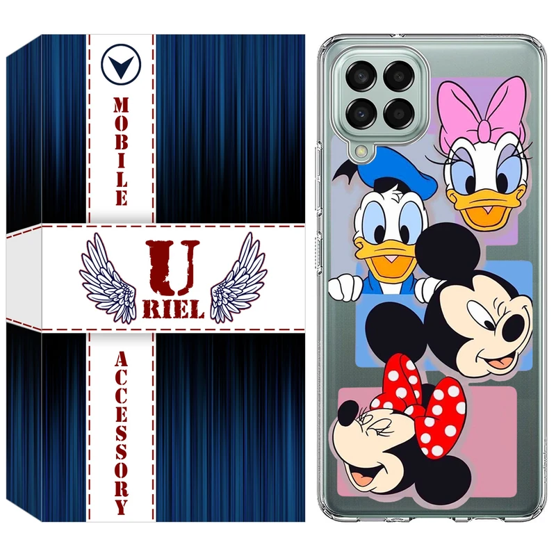 کاور یوریل قاب مدل Clear کد 5 طرح عروسکی مناسب برای گوشی موبایل سامسونگ Galaxy A12 / A12 Nacho / M12 / F12