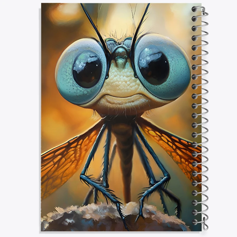 دفتر مشق 50 برگ خندالو طرح سنجاقک کیوت کد F6530