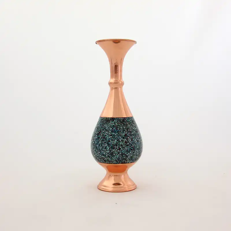 گلدان فیروزه کوبی شاهین شیرازی کد S16