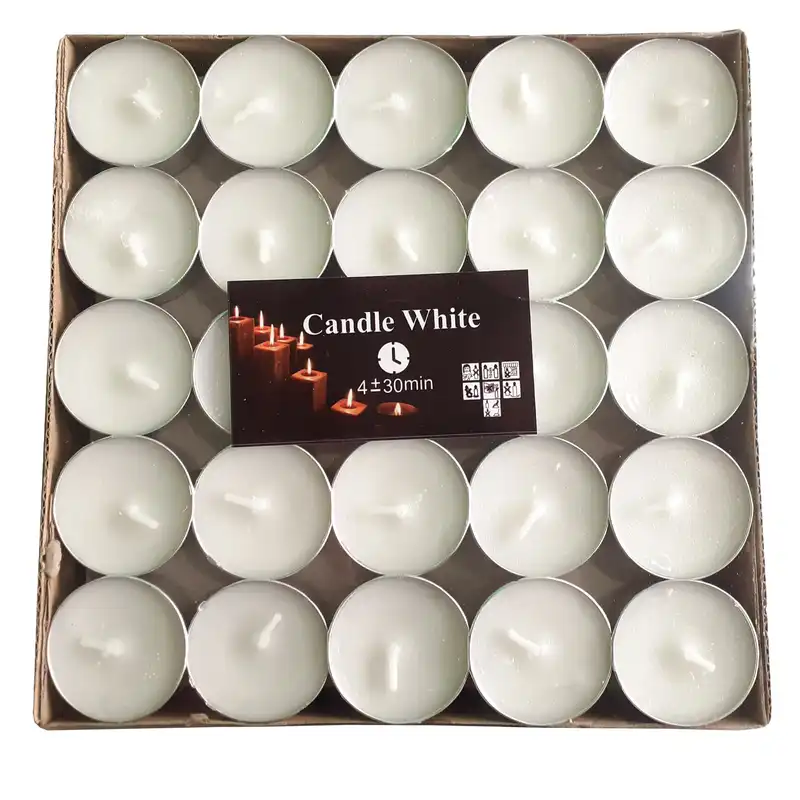 شمع وارمر مدل Candle White بسته 100 عددی