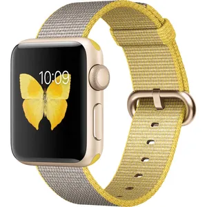 ساعت هوشمند اپل واچ سری 2 مدل 38mm Gold Aluminum with Yellow Gray Nylon Band
