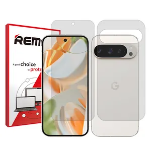 Remax Resistant model transparent screen protector suitable for Google Pixel 9 Pro mobile phone along with the back protector