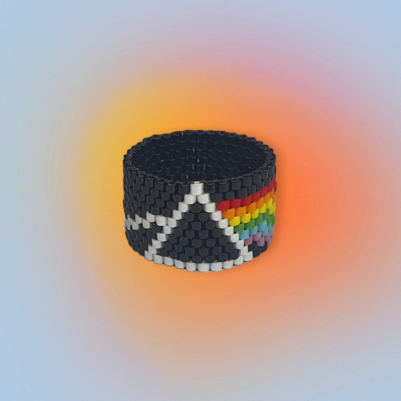 انگشتر مدل پینک فلوید طرح the Dark Side of the Moon