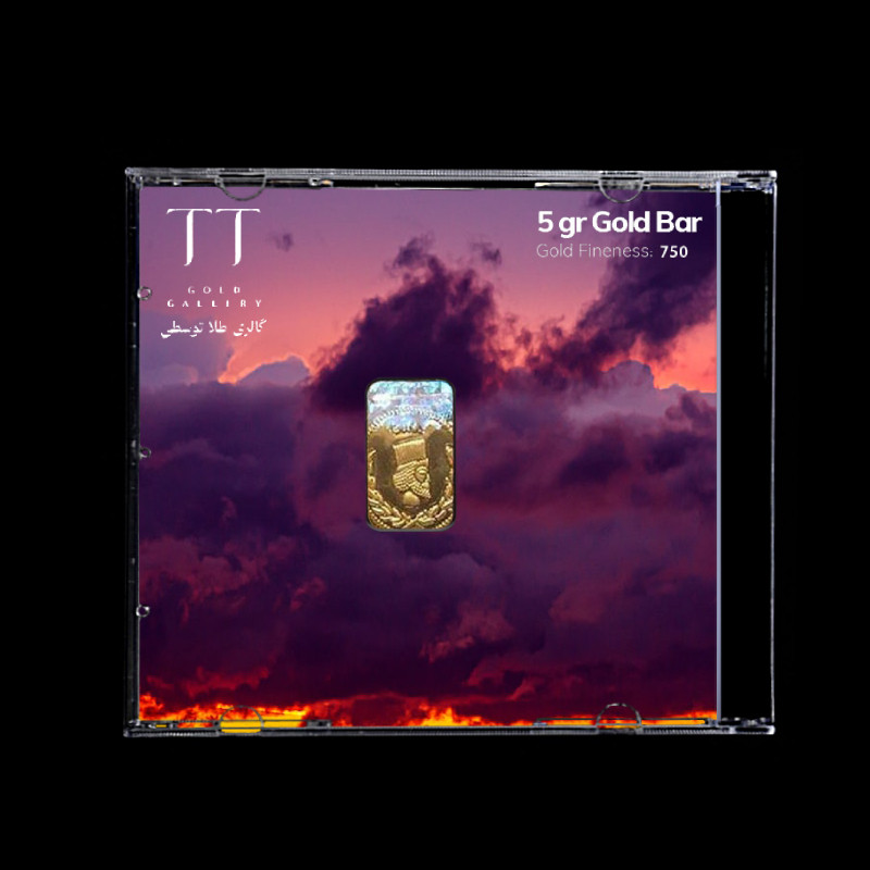 شمش طلا 18 عیار گالری طلا توسطی مدل C612FB