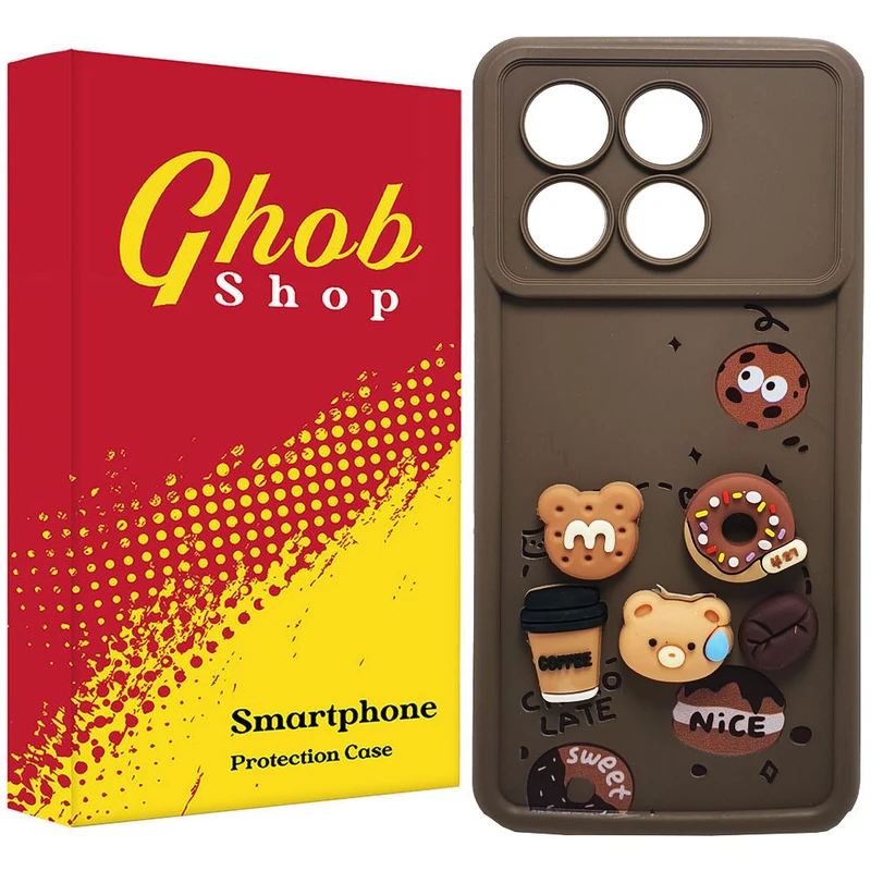 کاور قاب شاپ مدل دخترانه طرح خرسی مناسب برای گوشی موبایل شیائومی Poco X6 Pro / K70E