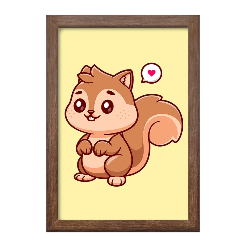 تابلو خندالو طرح  حیوانات بامزه سنجاب کد 25434