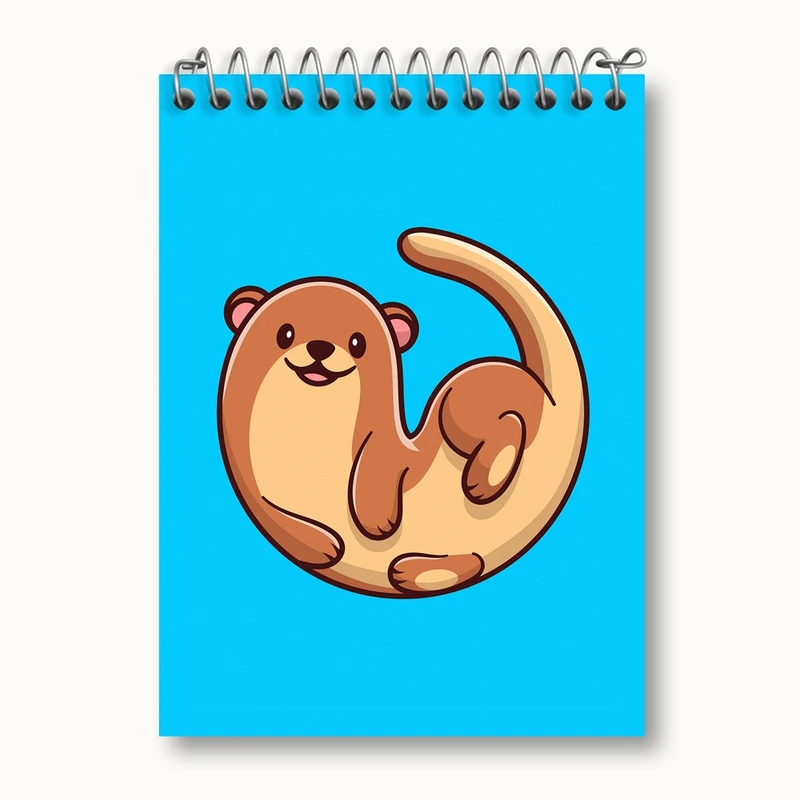 دفتر یادداشت 50 برگ خندالو مدل حیوانات بامزه سمور کد 29646