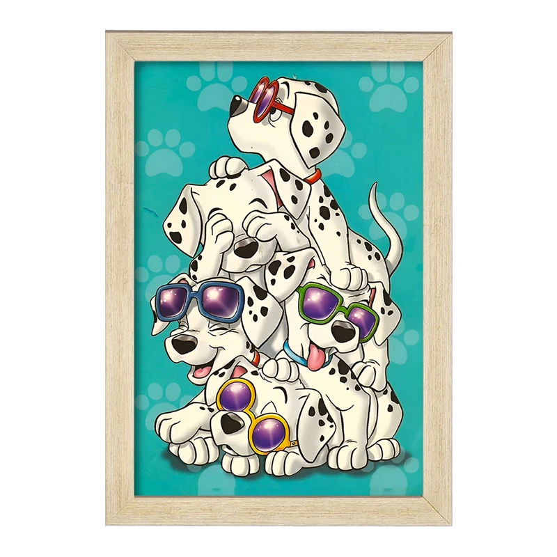 تابلو خندالو مدل 101 سگ خالدار کد F8604