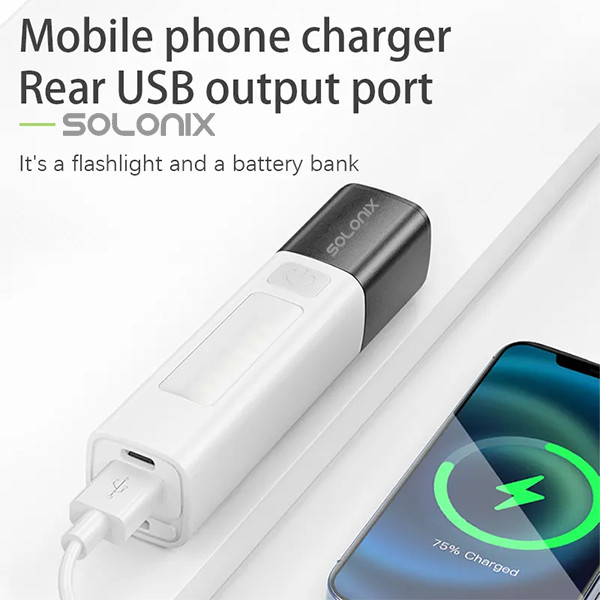چراغ قوه سولونیکس مدل زوم دار کد ZJ-129 با نور مهتابی