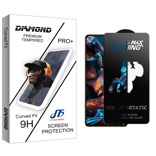 محافظ صفحه نمایش جی اف مدل Diamond2 Running Max مناسب برای گوشی موبایل شیائومی  Poco X5 Pro