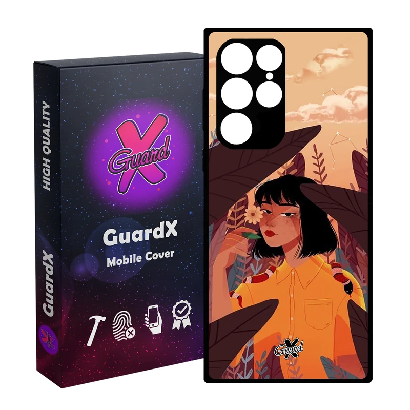 کاور گارد ایکس طرح Girl مدل Glass10327 مناسب برای گوشی موبایل سامسونگ Galaxy S23 Ultra