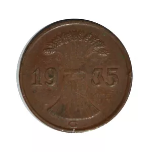 سکه تزیینی طرح کشور آلمان مدل یک فینینگ 1935 میلادی 