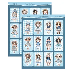 برچسب لاژید مدل اسم گلنار طرح دختر کارتونی بسته 2 عددی