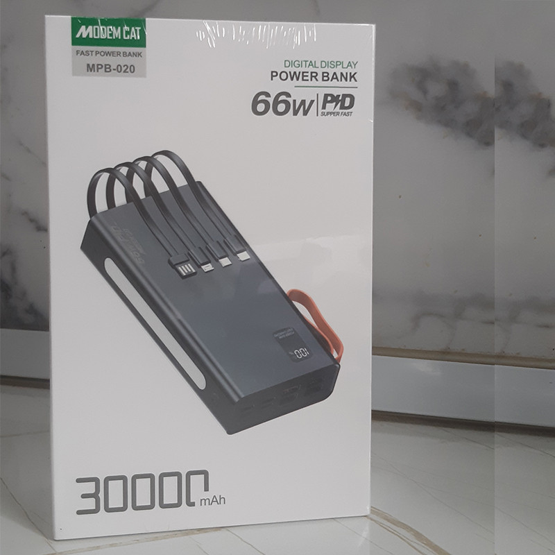 پاوربانک مودم کت مدل MPB-020 ظرفیت 30000 میلی آمپر ساعت
