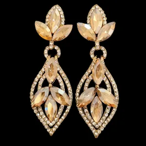 گوشواره میخی زنانه مدل نگینی ژورنالی مجلسی