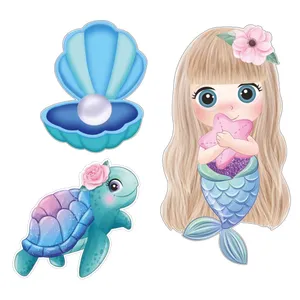 تاپر تزیین کیک مدل پری دریایی مجموعه 3 عددی