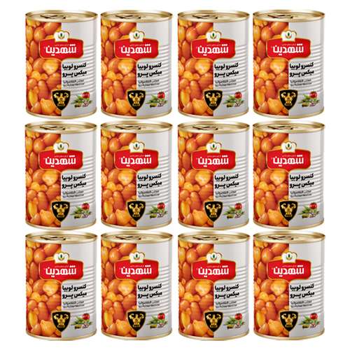 کنسرو لوبیا میکس پرو - 370 گرم بسته 12 عددی
