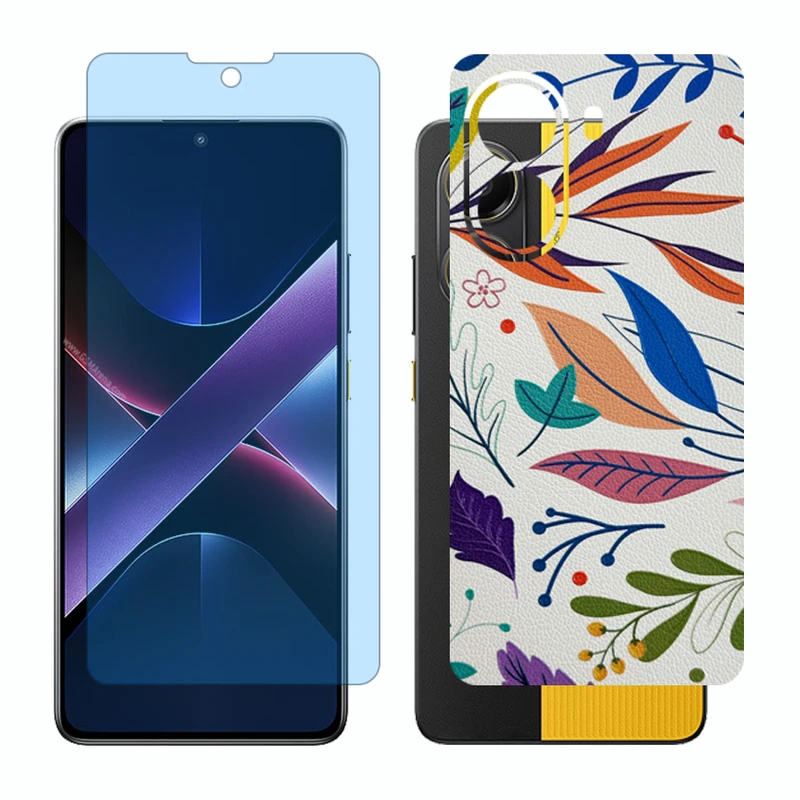 محافظ صفحه نمایش آنتی بلو گلس مدل Together مناسب برای گوشی موبایل شیائومی Poco X7 Pro به همراه برچسب پوششی پشت گوشی