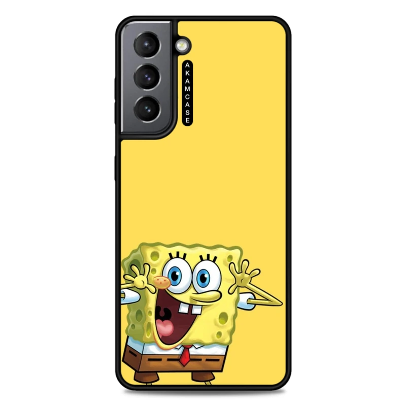 کاور آکام مدل AMC-WSGS21-SPONGE BOB11 مناسب برای گوشی موبایل سامسونگ Galaxy S21