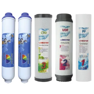 فیلتر دستگاه تصفیه آب لابستر مدل DG-5/2  به همراه فیلتر قلیایی آکوا سان ری مدل ALKALINE مجموعه 5 عددی