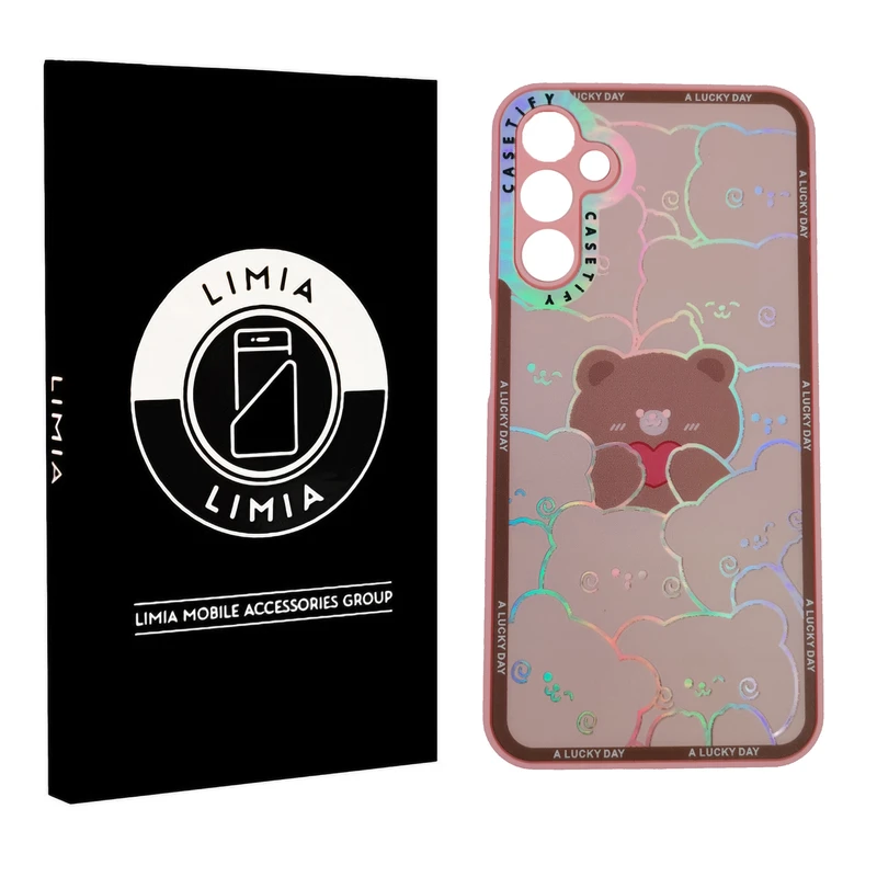 کاور لیمیا مدل فانتزی لنزدار پشت شیشه ای طرح عروسکی شبرنگی مناسب برای گوشی موبایل سامسونگ Galaxy A14 