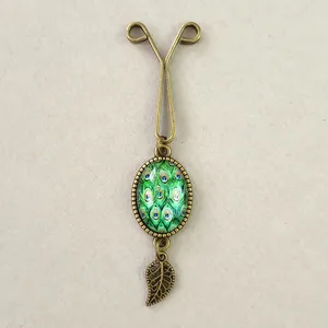 گیره روسری زنانه مدل پرطاووس كد SF193-BL