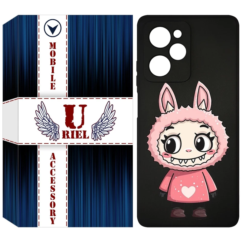 کاور یوریل قاب مدل KSH کد 139 طرح عروسک لبوبو مناسب برای گوشی موبایل شیائومی Poco X5 Pro / Redmi Note 12 Pro 5G