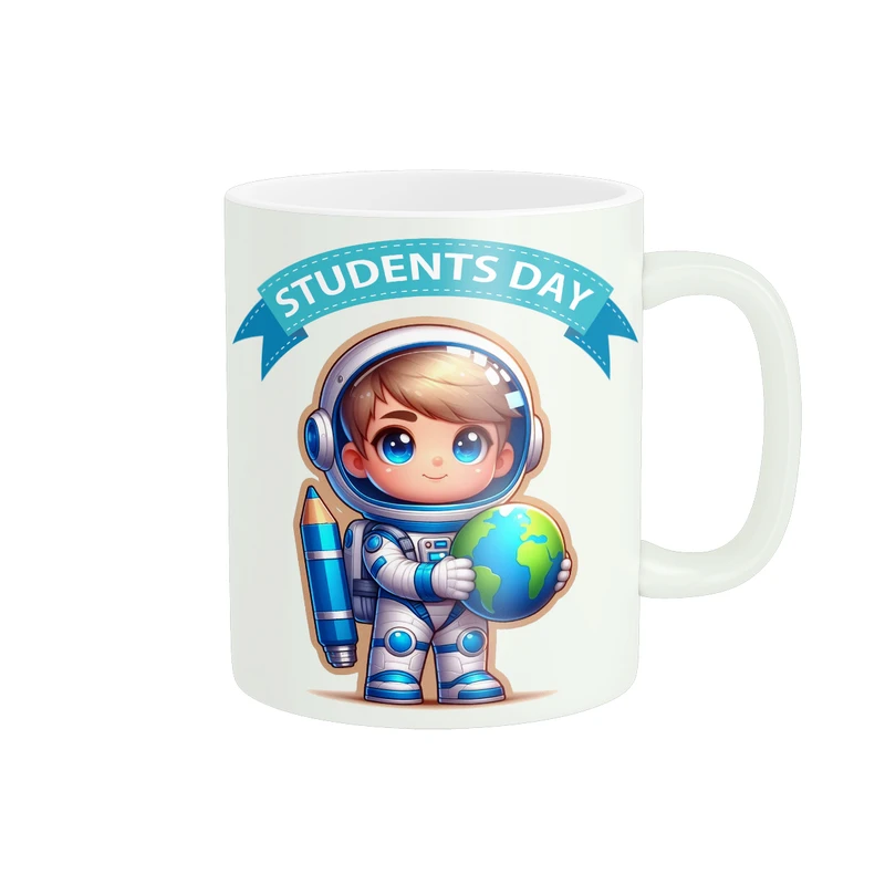 ماگ پادآفرین طرح روز دانش آموز فضانورد کد PM533