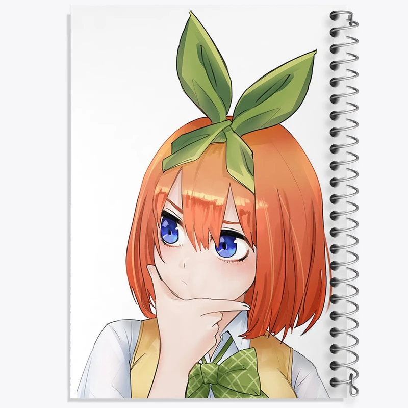 دفتر ژورنال نویسی 50 برگ خندالو مدل نقطه ای طرح یوتسوبا انیمه پنج عروس مساوی کد 32558